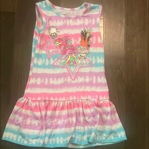 Trolls World Tour Pastel Tie-Dye Dress XS (4-5)